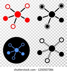 Geographic collage of dotted connections and grunge seal stamp. Mosaic vector connections created with square dots and gradient from blue to red color. Flat design for patriotic posters.