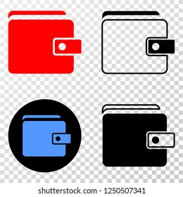 Geographic composition of dotted purse and grunge stamp. Mosaic vector purse composed with square dots and gradient from blue to red color. Flat design for political purposes.