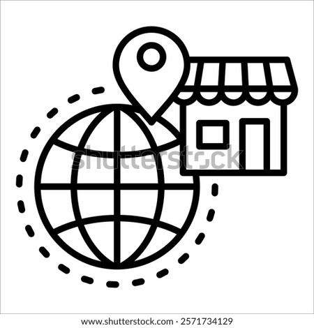 Geographic Expansion Icon Element For Design