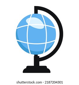 Geographic globe color icon vector. Geographic globe sign. Isolated on white background illustration.