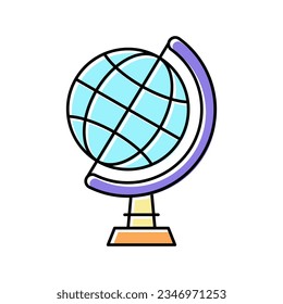 geographic globe color icon vector. geographic globe sign. isolated symbol illustration