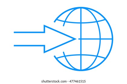 Geographic GPS location. Position on Earth map. Vector icon isolated