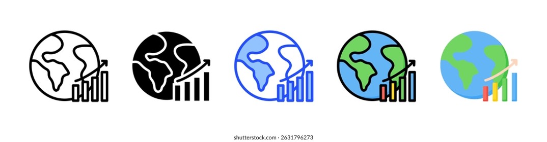 Geographic Icon Collection With Multiple Styles