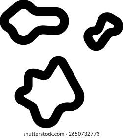 ícone geográfico, ícones de natureza linear minimalista com montanhas, ondas, rotas e ferramentas geográficas para orientação contínua de viagens, Negócios, Comunicação Global. Para design de página móvel e da Web