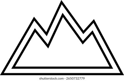 ícone geográfico, ícones de natureza linear minimalista com montanhas, ondas, rotas e ferramentas geográficas para orientação contínua de viagens, Negócios, Comunicação Global. Para design de página móvel e da Web