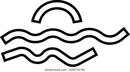 geographic icon, Minimalist linear nature icons featuring mountains, waves, outes, and geographic tools for seamless travel guidance, Business, Global Communication. For Mobile and Web page design
