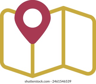 Geographic Location Marker on Map Icon