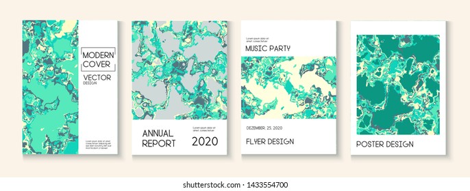 Geographic Map Fluid Paint Vector Cover. Hipster Earth Day Ecology Poster. Ad Annual Report, Music Poster Template. Green Tropical Forest Ecology Report. Geographic Map Fluid Oil Cover