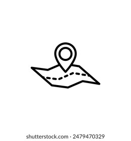 Geographic Map Icon Ideal for Navigation and Travel