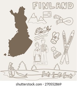 the geographic map of the national profile Finland