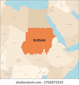 Geographic map of Suda and surrounding countries
