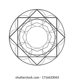 Tatuaje minimalista geométrico moderno en blanco y negro geométrico 