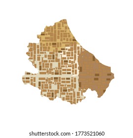 geographic representation map of the Italian region