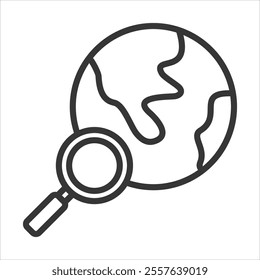 Geographic Scope Outline Icon Vector Illustration