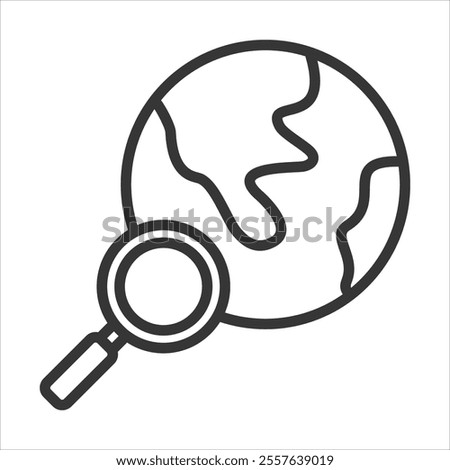 Geographic Scope Outline Icon Vector Illustration