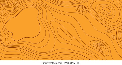 Geographic Topography Background. Abstract Wavy Map Lines, Mountain Terrain Outline, and Relief Grid Pattern