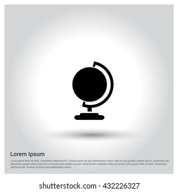 Geographical globe icon