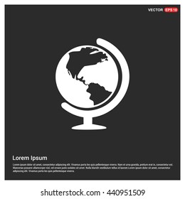Geographical globe icon