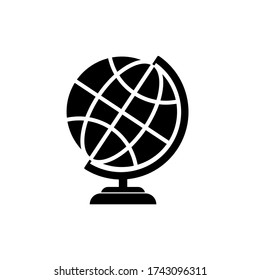 Icono geográfico del globo, logotipo aislado en fondo blanco
