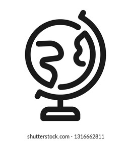 Geographical globe icon. Line style