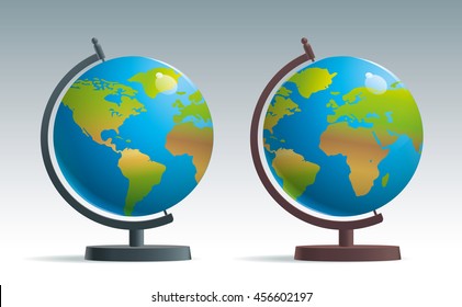 geographical globe on stand