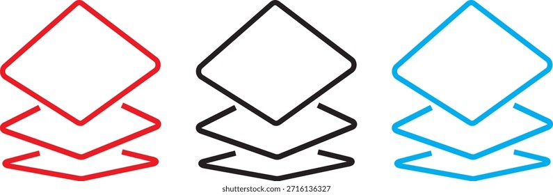 Conjunto de ícones do Sistema de Informação Geográfica, ícone do sistema de informação geográfica assinar ilustração de vários estilos.
