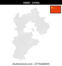 the geographical layout of Hebei China with