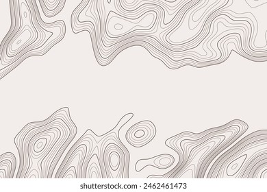 Geographical map, contour map, abstract frame, vector design