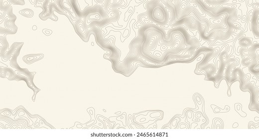 Geographical map, contour map, abstract frame, vector design