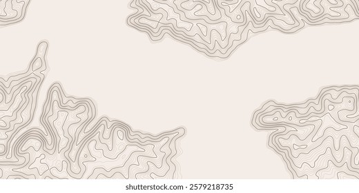 Geographical map, contour map, abstract frame, vector design