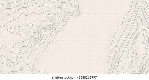 Geographical map, contour map, abstract frame, vector design