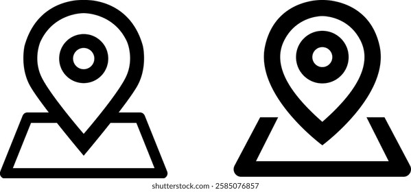 Geographical Map Location Pin Symbol Vector Icon Set
