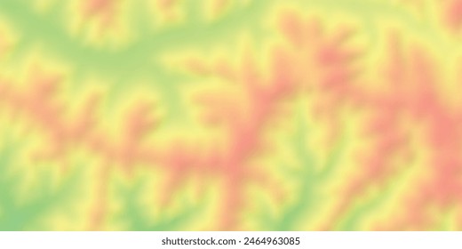 Geographical map, mountain relief, blurred background, vector design