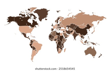 Geographical map of world map.Travel worldwide, map silhouette, backdrop, earth geography, political,reports,city, infographic, political, concept, outline.