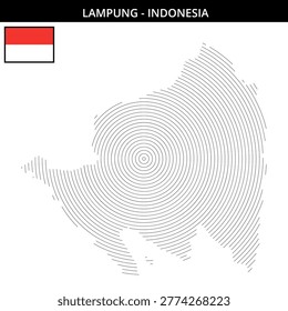 Geographical representation of cities with respective flags
