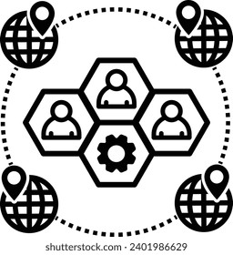 geographics customer segmentation icon vector