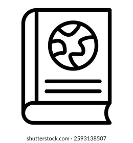 Geography Book Glyph Icon Design For Personal nad Commercial Use