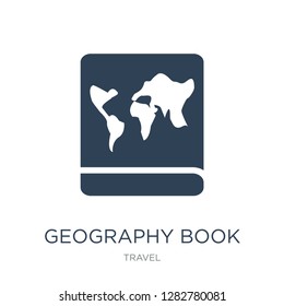 geography book icon vector on white background, geography book trendy filled icons from Travel collection, geography book vector illustration