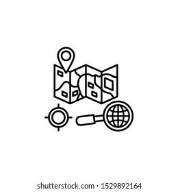Geography, book, mountains icon. Element of university for mobile concept and web apps icon