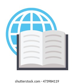 Geography Book Vector Icon 