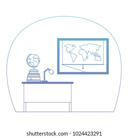 geography class room scene icon