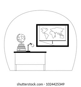 geography class room scene icon