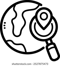 Geography doodle vector icon and illustration