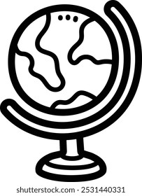 Geografie doodle Vektorsymbol und -grafik