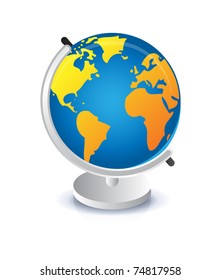 Geography earth globe icon illustration