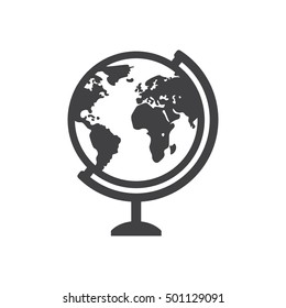 Geography earth globe icon. Geography earth globe icon on the white background