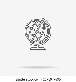 Geography earth globe icon. Vector concept illustration for design.