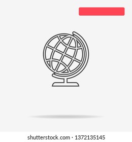 Geography earth globe icon. Vector concept illustration for design.