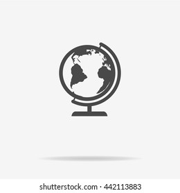 Geography earth globe icon. Vector concept illustration for design.