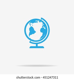 Geography earth globe icon. Vector concept illustration for design.